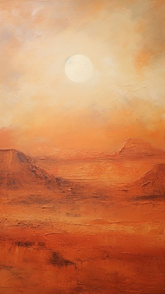 Desert painting nature sky.