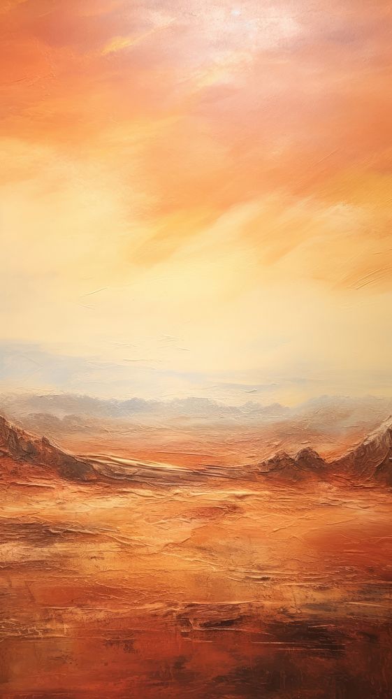 Desert landscape painting nature.