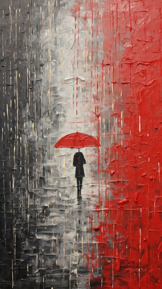 Rainy season painting art acrylic paint.