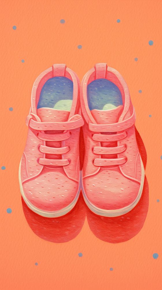 Pink baby shoes footwear red flip-flops.