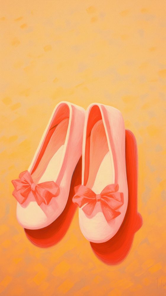Pink ballet shoes footwear red flip-flops.