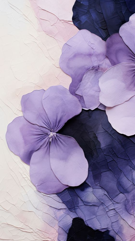 African violet abstract flower purple.