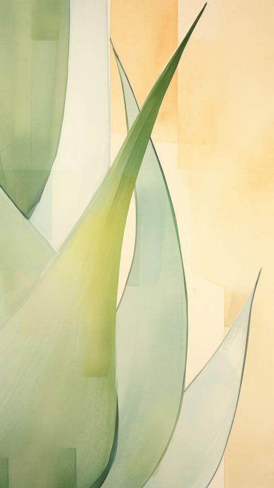 Aloe vera abstract plant art.