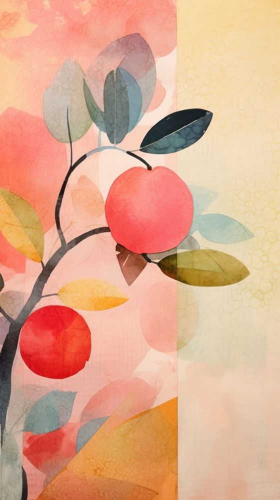 Apple tree abstract painting plant.