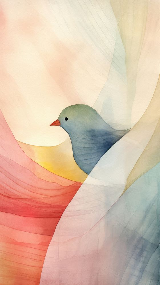 Bird abstract painting animal.