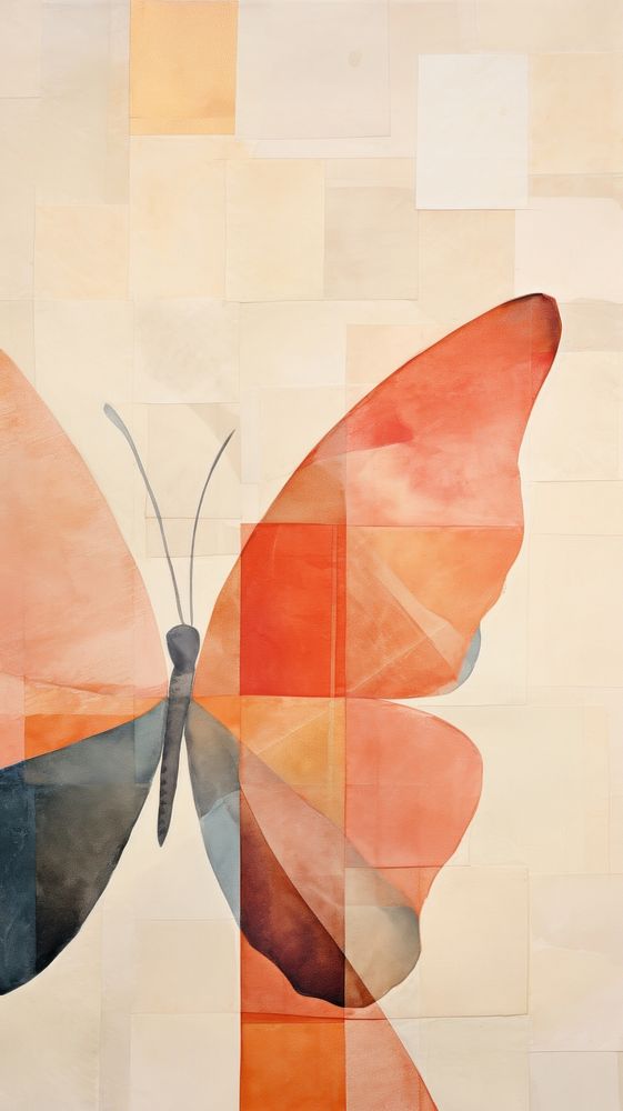 Butterfly abstract painting insect.