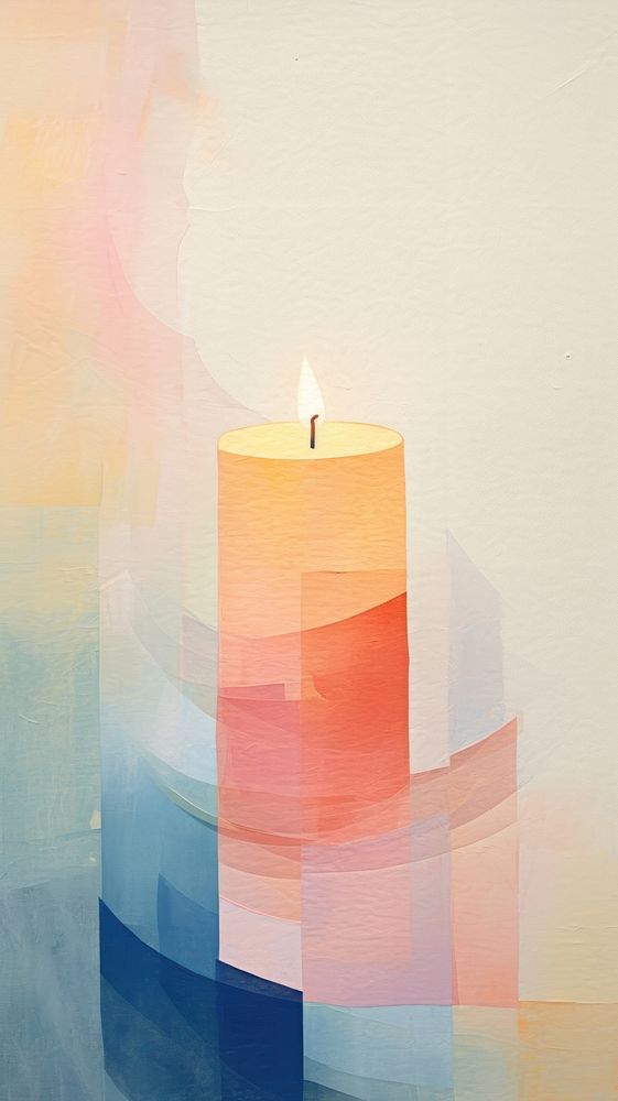 Candle abstract creativity painting.