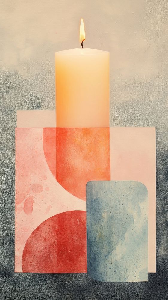 Candle creativity rectangle painting.
