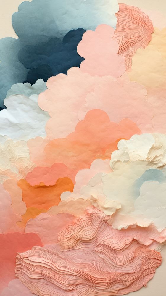 Clouds abstract painting art.
