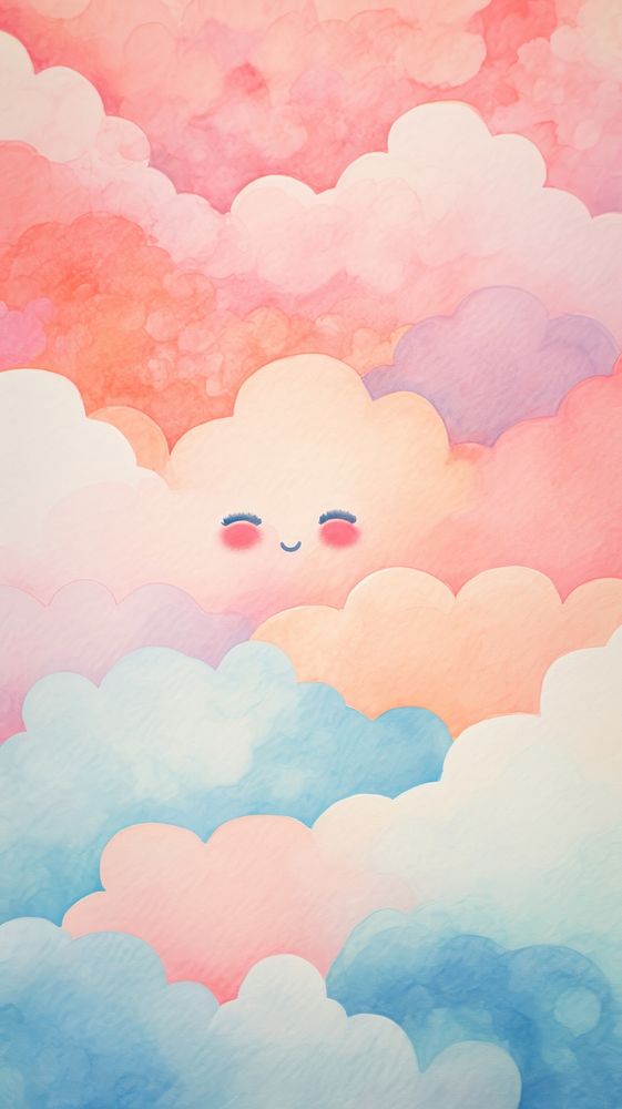 Cute cloud backgrounds tranquility creativity.