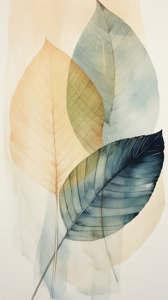 Leaf abstract painting drawing.