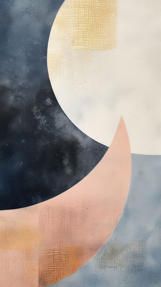 Moon abstract shape art.
