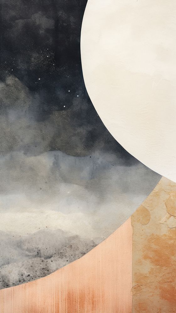 Moon astronomy painting outdoors.