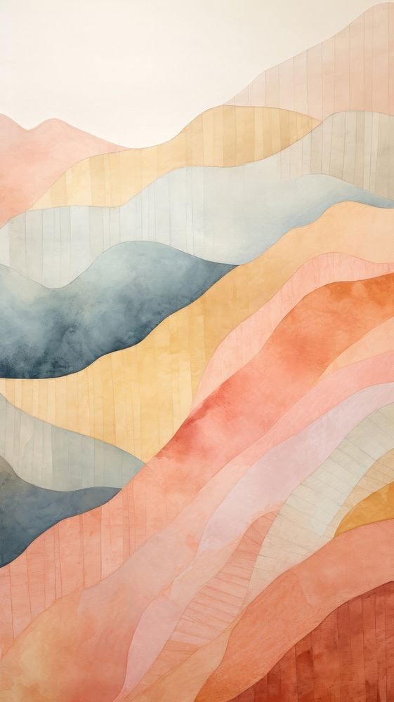 Mountain abstract painting art.
