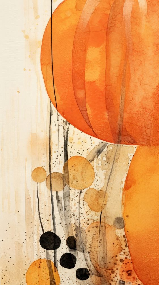 Pumpkin abstract painting art.