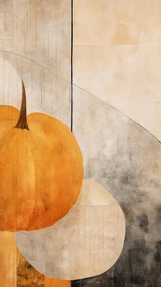 Pumpkin abstract painting art.