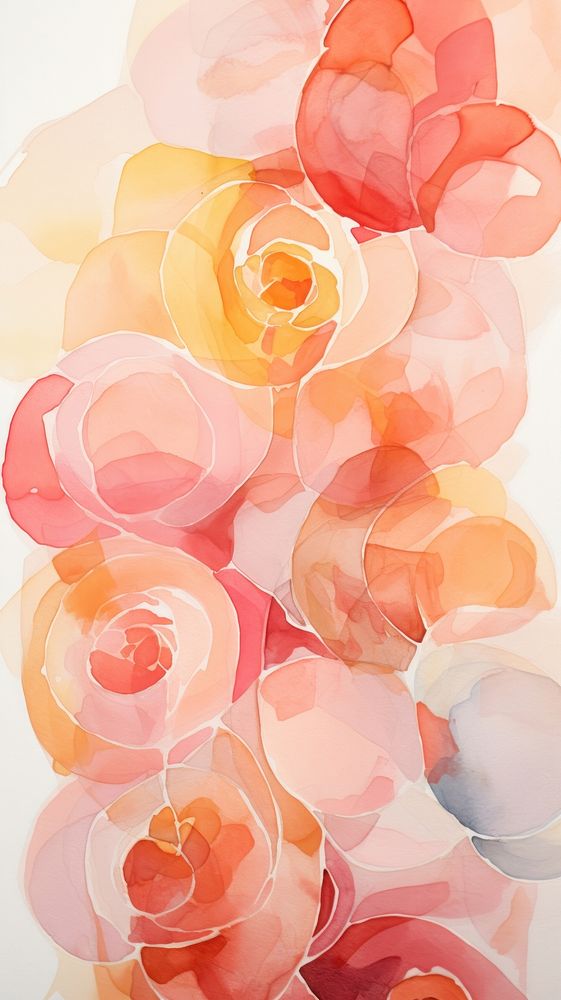 Roses abstract painting pattern.