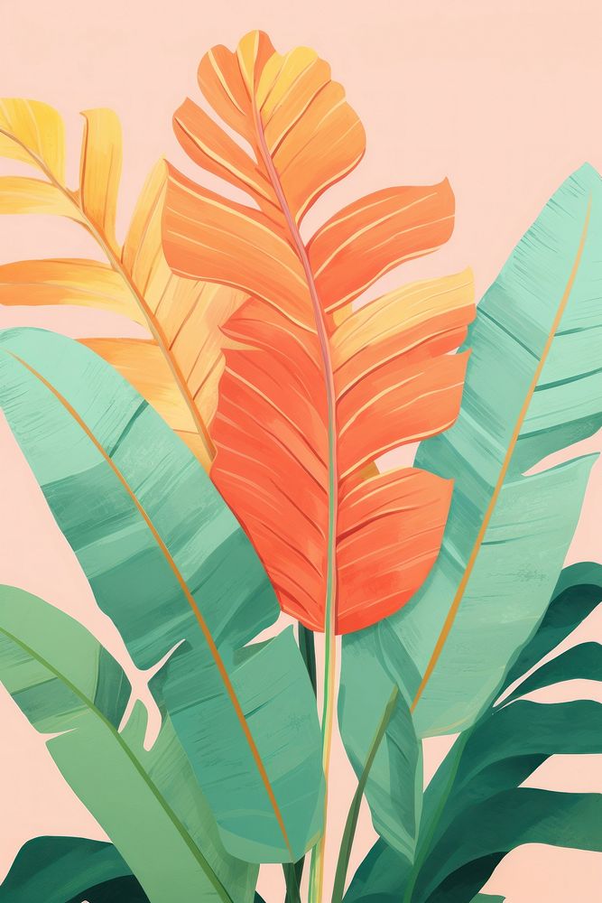 Tropical plant tropics pattern leaf.
