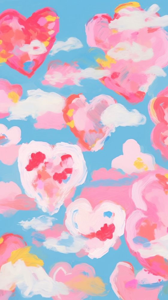 Pink valentine seamless painting art backgrounds.