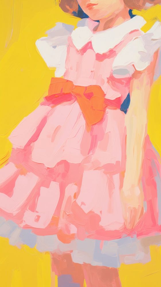 Pink dress painting art backgrounds.