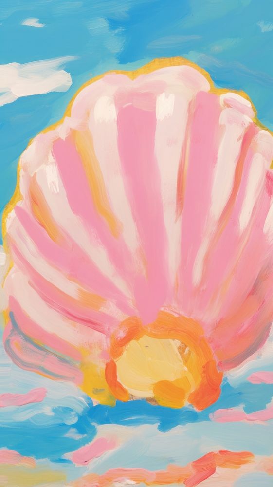 Pink seashell painting backgrounds abstract.