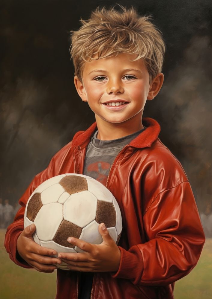 Football player portrait sports soccer.