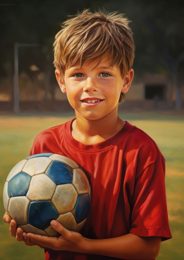 Football player portrait sports soccer.