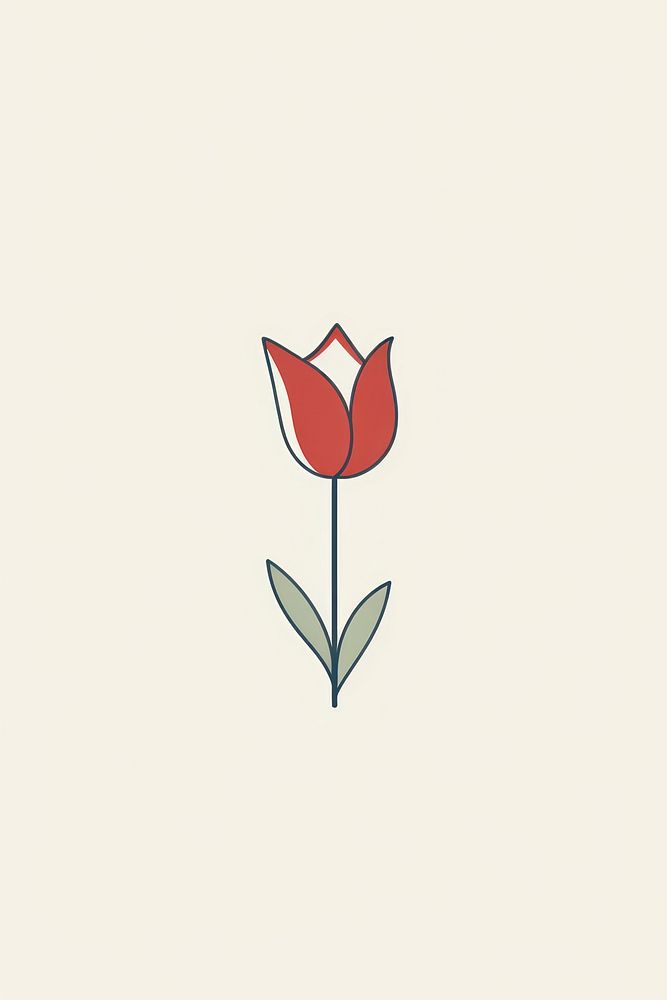 Tulip icon flower petal plant.