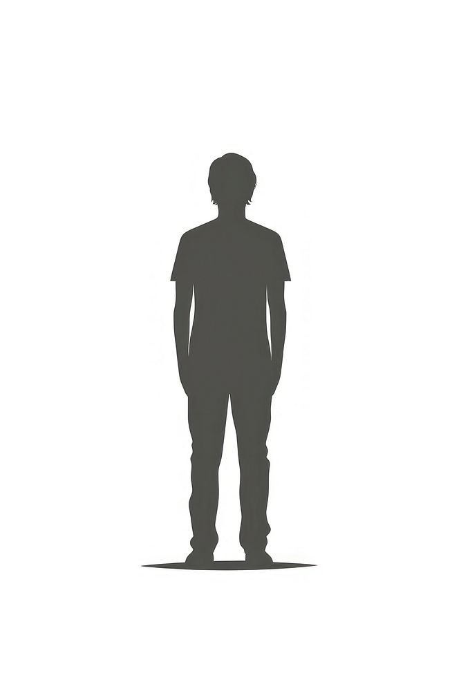 Young student icon standing silhouette adult.