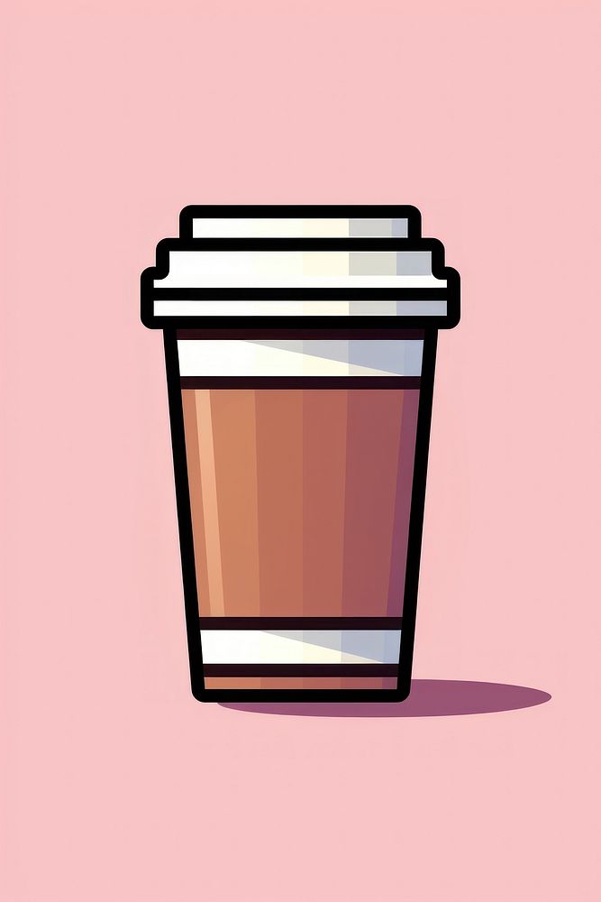 Coffee pixel drink cup mug.