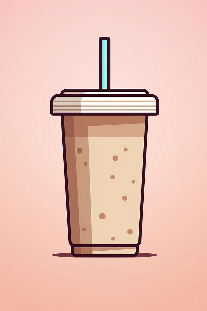 Coffee pixel smoothie drink milk.