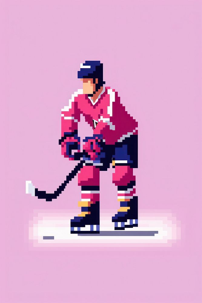 Hockey pixel sports pixelated activity.