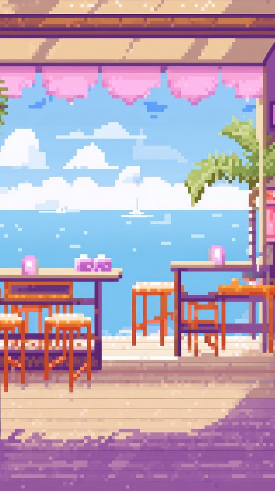 Beach architecture restaurant furniture.