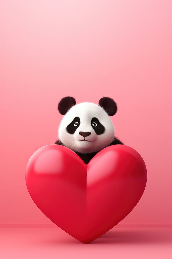 Panda mammal bear valentine's day.