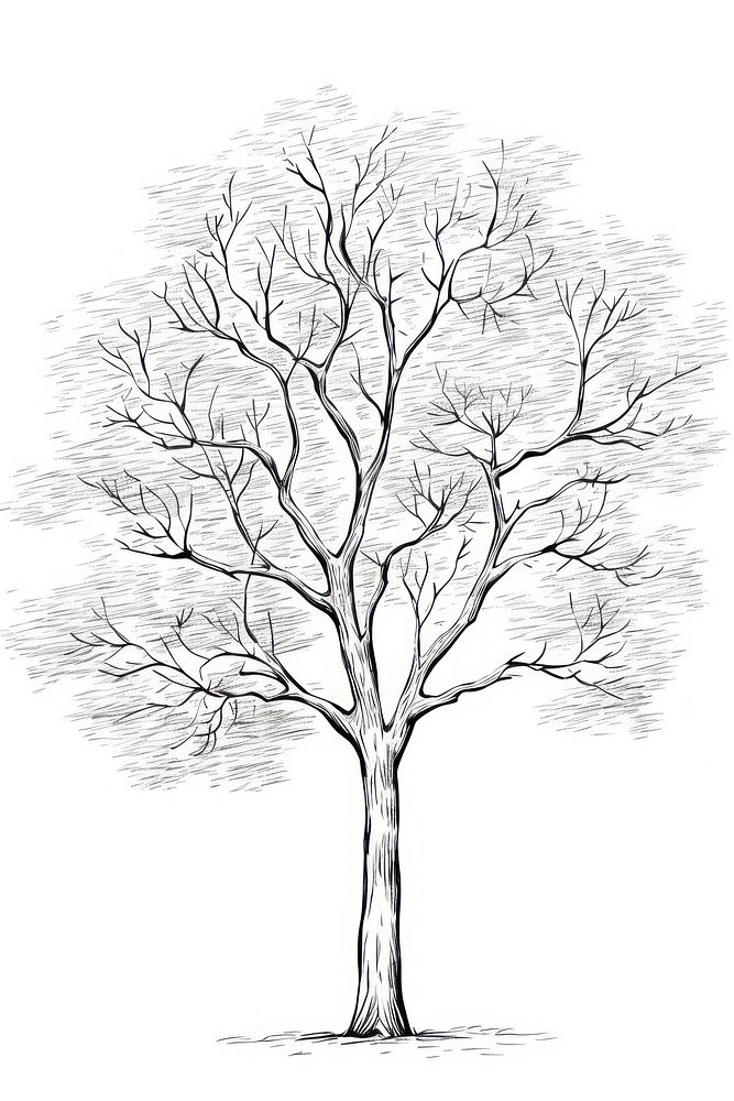 Tree sketch drawing plant.