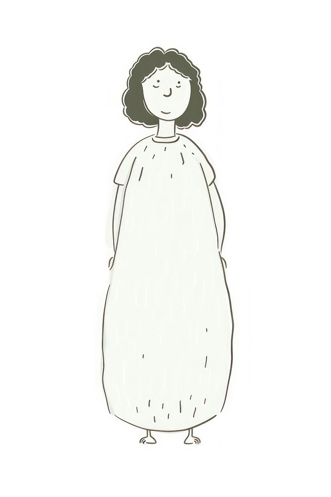 Doodle illustration of pregnant drawing cartoon sketch.