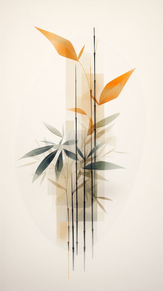 Bamboo art creativity drawing.