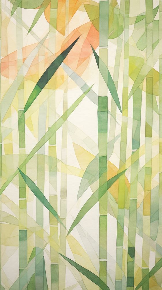 Bamboo forest abstract pattern art.