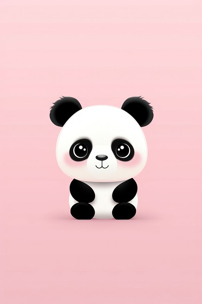 Panda cartoon pink toy.