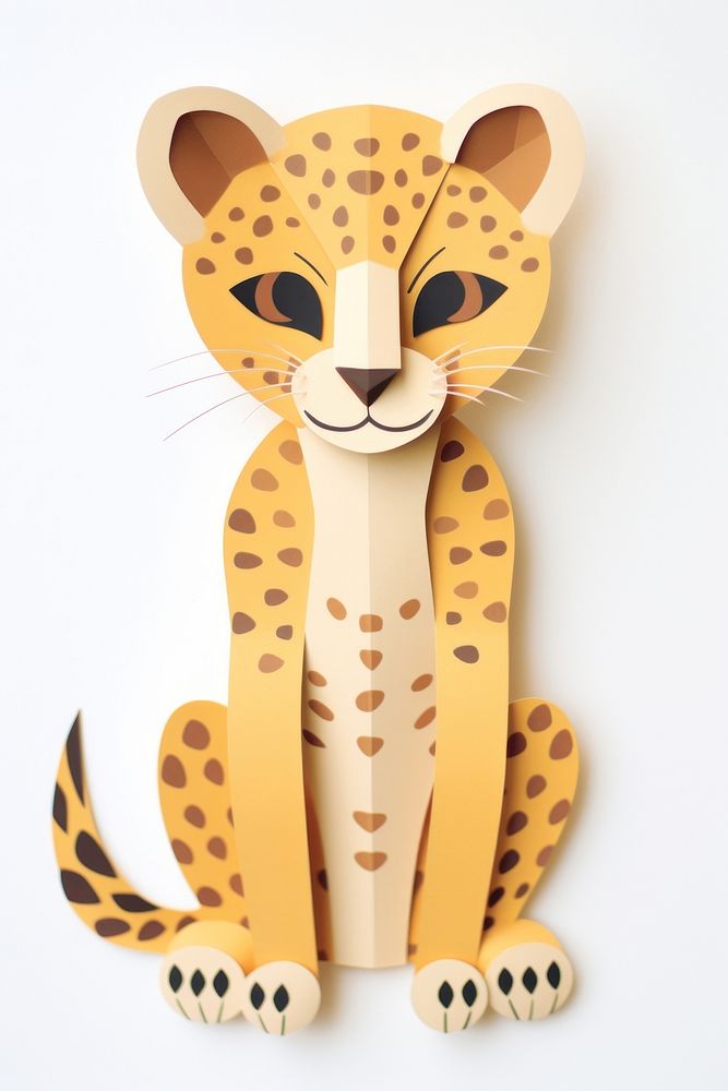 Cheetah sitting animal mammal craft.