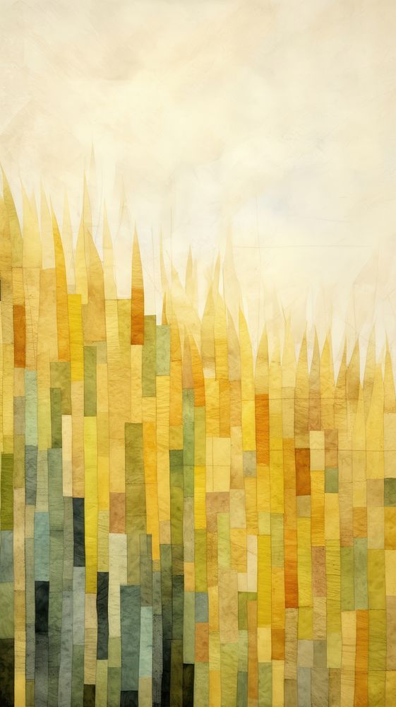 Corn field abstract painting art.