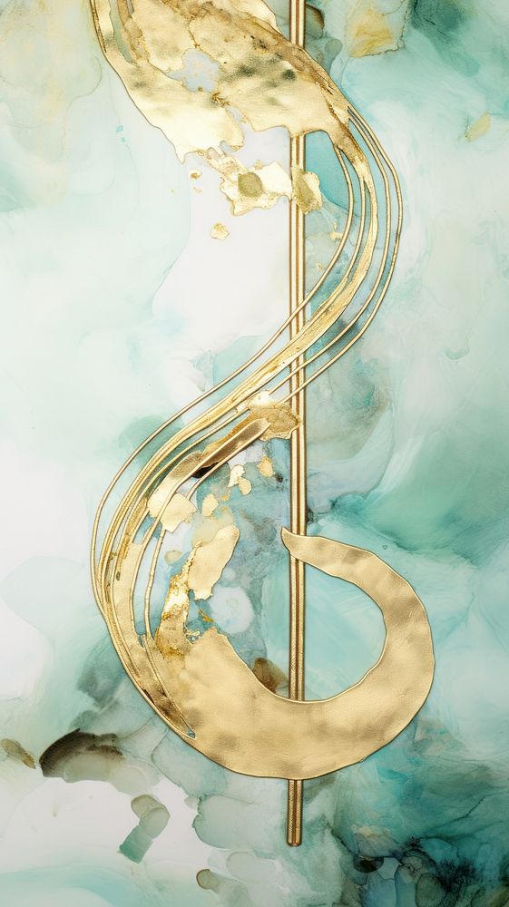 Turquiose music abstract shape gold architecture backgrounds.