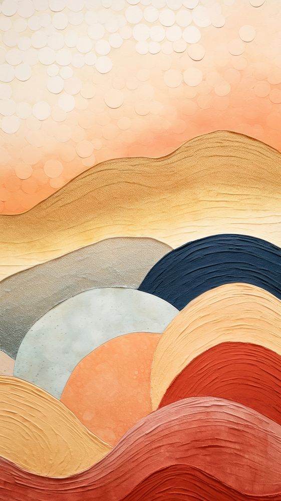 Desert abstract shape painting art tranquility.