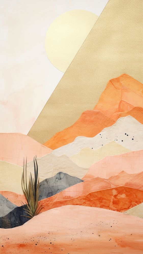 Desert abstract shape painting outdoors nature.