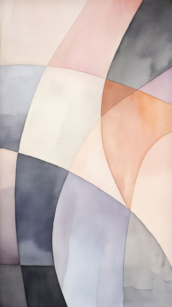 Grey abstract shape painting pattern palette.