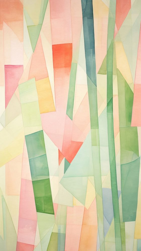 Neutal bamboo forest abstract painting pattern.