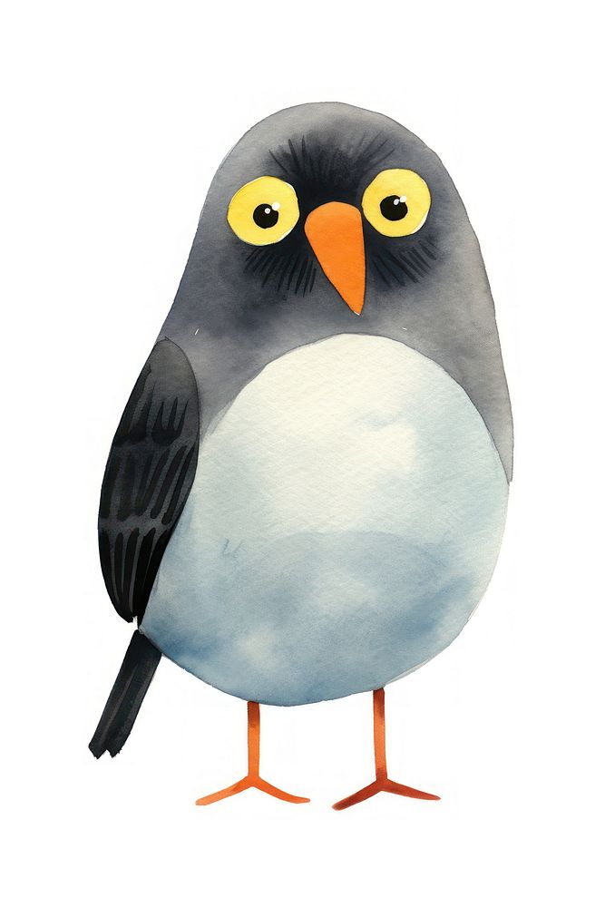 Cute watercolor illustration of a toucan animal bird beak.