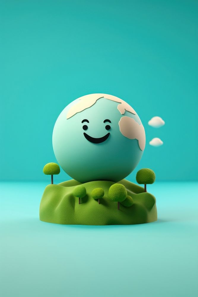 Happy earth green egg.