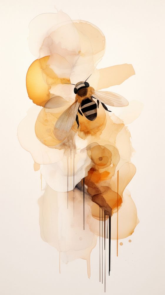 Honey bee abstract animal insect.