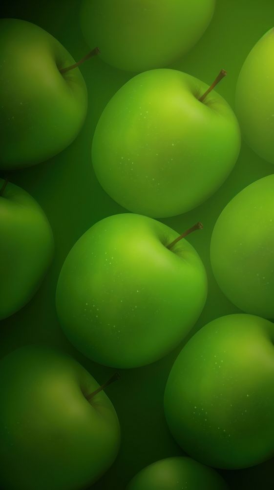 Blurred gradient green apples backgrounds fruit plant.